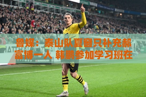 鲁媒:泰山队夏窗只补充郝富博一人 韩鹏参加学习班在间歇期 鲁媒:泰山队夏窗只补充郝富博一人 韩鹏参加学习班在间歇期